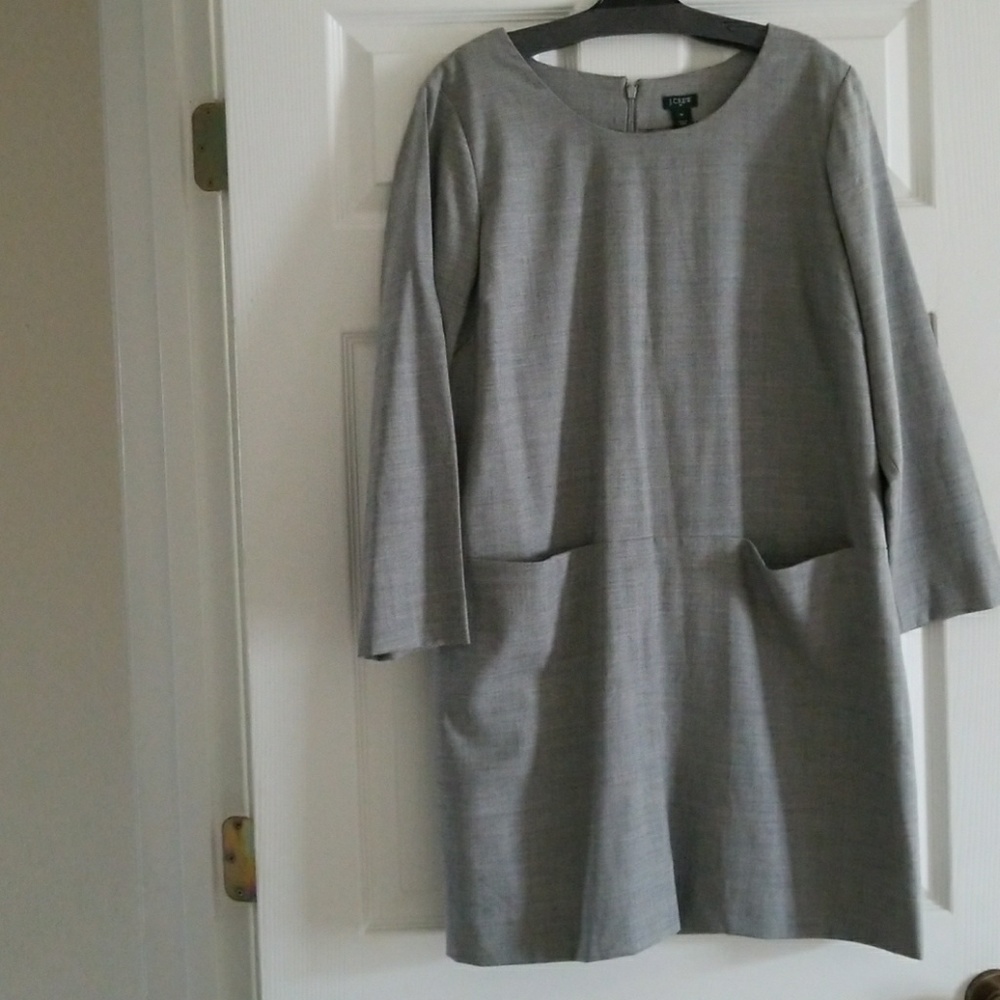 J Crew Gray long sleeve dress 14
